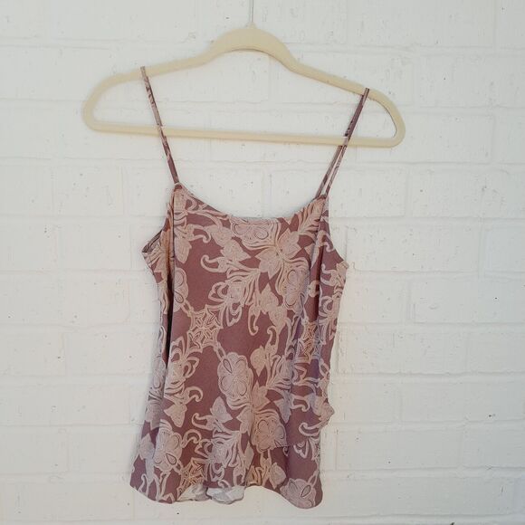 LAST CHANCE-Leith Spaghetti Strap Camisole Floral Asymetrical Tank Top Sz: XS - Picture 1 of 7